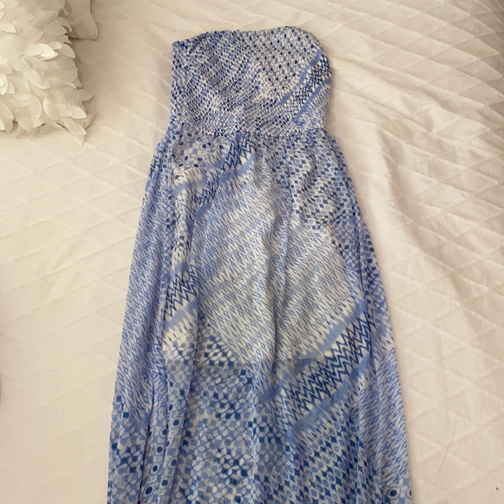 Hollister tube top with slits maxi dress